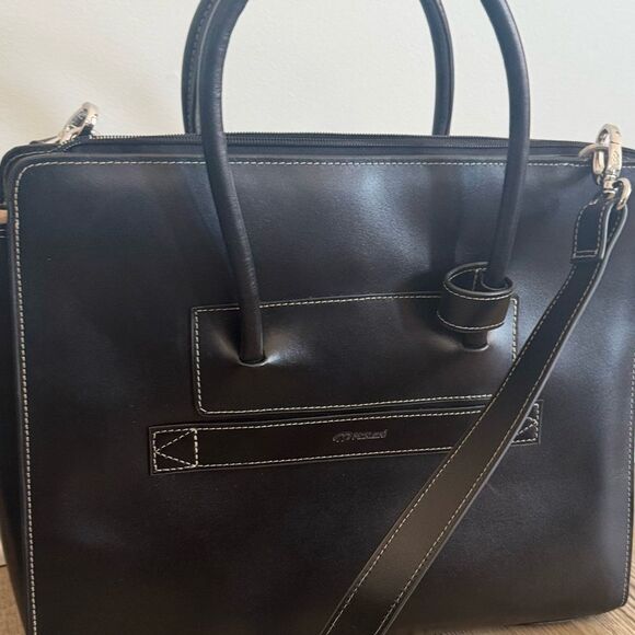 Mcklein Lake Forest Ladies Leather Laptop Brief Case Removable - Black bag - Picture 10 of 15